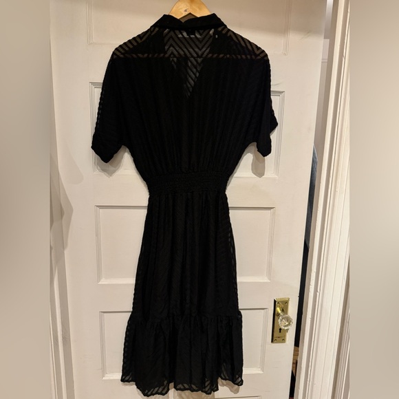 SUZY SHIER TEXTURED FLOUNCE DRESS - Picture 3 of 6